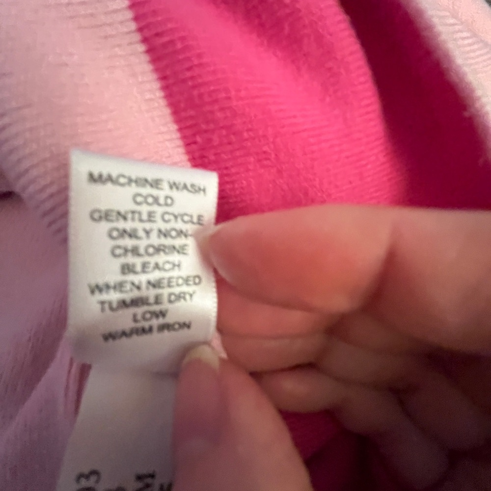 Vintage Retro Banana Republic Zip-up Sweatshirt Pink two tone Small - Picture 7 of 8